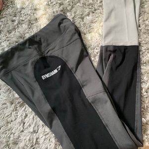 Gym shark illusion leggings black/charcoal